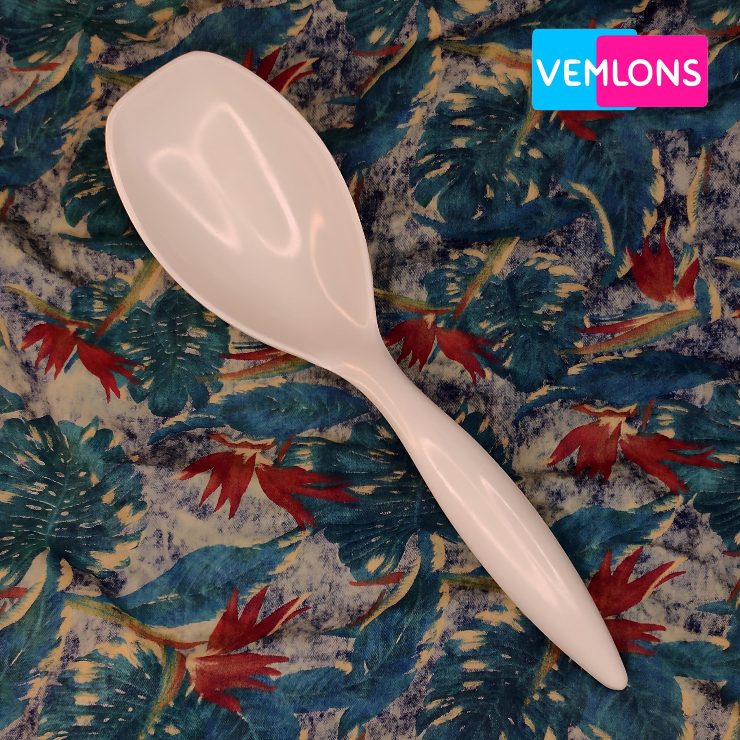 Vemlons Serving Spoon Long Handled Serving Spoon Melamine Tableware (Serving Spoon Set Of 4 Piece) - 25 Cm
